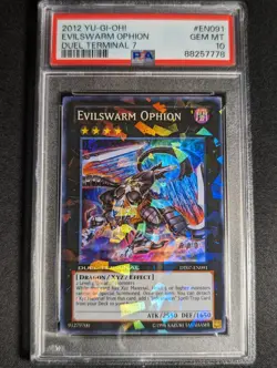 Yugioh - Evilswarm Ophion DT07-EN091 Super Rare Duel Terminal 7 PSA 10 GEM MINT - Image 1
