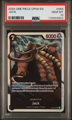 2024 One Piece Two Legends Jack PSA 10 GEM SUPER RARE Extended Art #084 - Image 1