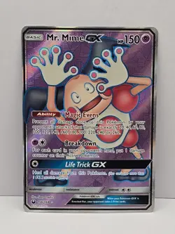 Pokemon Mr. Mime GX Full Art Holo Card 156/168 Celestial Storm Ultra Rare LP - Image 1
