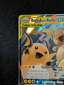 Pokemon GX Unified Minds Alolan Raichu Card 54/236 Ultra Rare SM Holo MP - Image 2