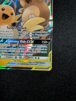 Pokemon GX Unified Minds Alolan Raichu Card 54/236 Ultra Rare SM Holo MP - Image 4