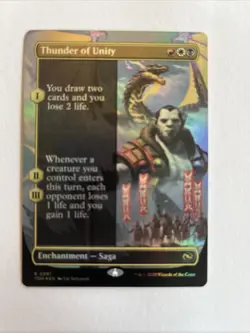 1x - Thunder of Unity - FOIL BORDERLESS #391 - Tarkir: Dragonstorm - NM MTG - Image 1