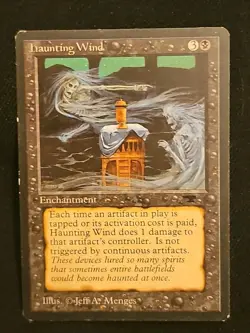 Mtg 💥 Haunting Wind 💥 LP/MP RARE 🌟 Antiquities 🌟 Magic The Gathering - Image 1