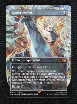 Borderless - Buster Sword Foil Magic: Universes Beyond: Final Fantasy FIN #0351 - Image 1