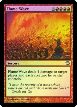 9th Edition MTG FOIL Flame Wave Magic - Image 1