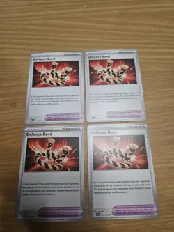4X Defiance Band 169/198 X4 - Scarlet & Violet Base Playset - Pokemon TCG - Image 1