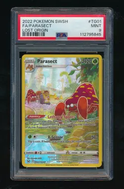 PSA 9 PARASECT 2022 POKEMON TCG SWSH11 LOST ORIGIN TG01/TG30 *MINT* - Image 1