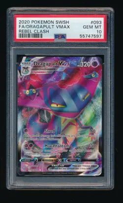 PSA 10 DRAGAPULT VMAX 2020 POKEMON SWORD & SHIELD REBEL CLASH #093 - Image 1
