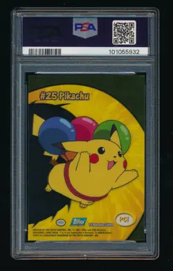 PSA 9 2000 TOPPS POKEMON #PC1 PIKACHU TV ANIMATION CLEAR CARD MINT - Image 2