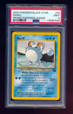 PSA 9 MARILL 2000 POKEMON PROMO BLACK STAR POKEMON LEAGUE #29 **MINT CONDITION** - Image 1