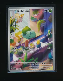 BULBASAUR 143/142 STELLAR CROWN ILLUSTRATION RARE 2024 POKEMON TCG - Image 1