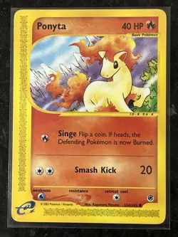 Pokemon TCG Ponyta 126/165 Expedition Base Set Regular Common English 2002 LP - Image 1