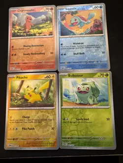 Pokemon 151 Costco Cosmos Holo Promo Set Pikachu, Squirtle, Charmander Bulbasaur - Image 1
