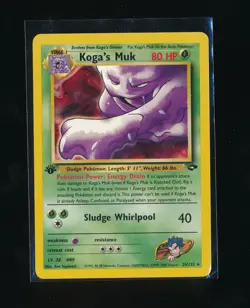 KOGA'S MUK 26/132 FIRST EDITION GYM CHALLENGE 2000 POKEMON TCG - Image 1