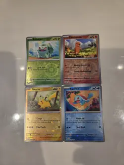 Costco Pokemon TCG 151 Mini Tin Promo Cards - 4× Cosmo Reverse Holo Card Set - Image 1