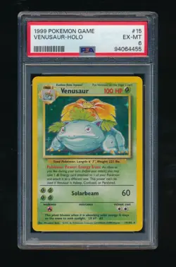 PSA 6 EX-MT VENUSAUR 1999 POKEMON TCG GAME HOLO #15/102 - Image 1