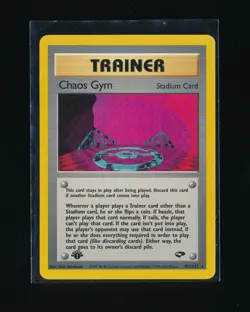 TRAINER CHAOS GYM 102/132 1ST EDITION GYM CHALLENGE 2000 POKEMON TCG VINTAGE - Image 1