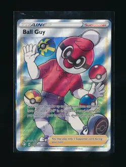TRAINER BALL GUY SHINING FATES 065/072 HOLO ULTRA RARE 2021 POKEMON TCG [B] - Image 1
