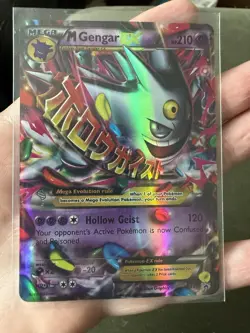 Pokemon Mega M Gengar EX XY166 Full Art Black Star Promo NM - Image 1