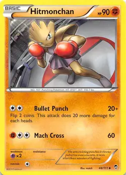 Hitmonchan 48/111 XY - Furious Fists Pokemon 005102 - Image 1