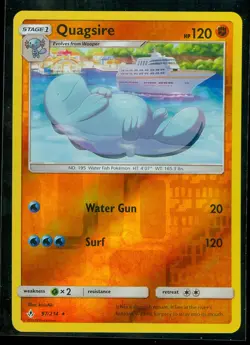 Pokemon QUAGSIRE 97/214 Unbroken Bonds RARE Rev Holo - MINT - Image 1