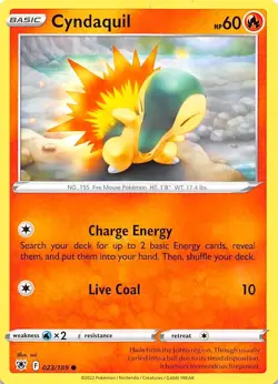 Cyndaquil 023/189 SWSH10: Astral Radiance Pokemon 004654 - Image 1