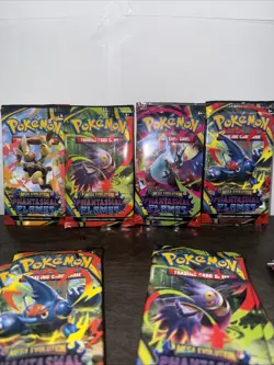Pokemon Mega Evolution Phantasmal Flames Booster Packs Bundle Of 7 Sealed packs - Image 1