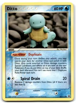 Ditto (Squirtle) 2005 Pokemon EX Delta Species Common #64/113 - LP/MP - Image 1
