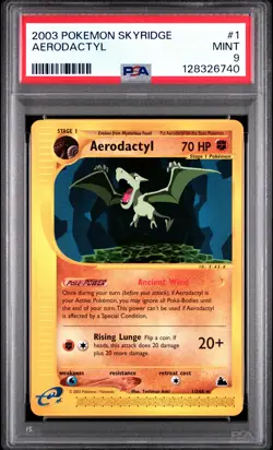 2003 POKEMON SKYRIDGE #1 AERODACTYL PSA 9 - Image 1