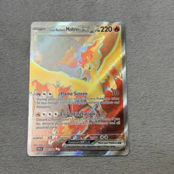 Team Rockets Moltre's EX Full Art Destined Rivals 208/182 Pokemon TCG NM - Image 3