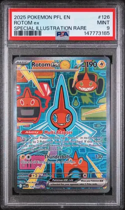 2025 Pokemon Phantasmal Flames #126 Full Art Rotom ex SIR PSA 9 Mint - Image 1