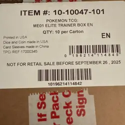 *NEW* Factory Sealed Pokemon Mega Evolution Sealed ETB Case (10 ETBs/Case) - Image 4