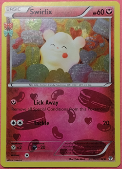 2016 Pokemon Swirlix RC19/RC32 Generations Holo Basic 60 HP - Image 1