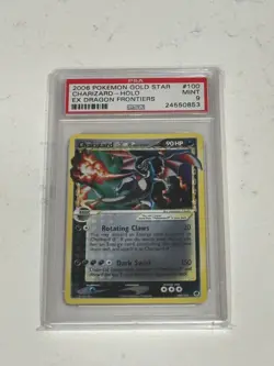 2006 POKEMON EX DRAGON FRONTIERS GOLD STAR #100 CHARIZARD-HOLO PSA 9 - LOOK - Image 1