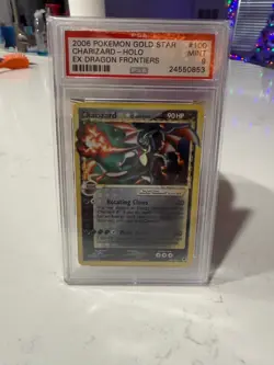 2006 POKEMON EX DRAGON FRONTIERS GOLD STAR #100 CHARIZARD-HOLO PSA 9 - LOOK - Image 2