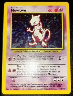 Pokemon TCG Mewtwo Base Set 10/102 Holo Base Set Holo Rare. - Image 2