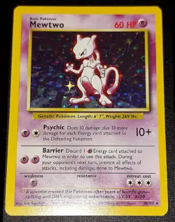Pokemon TCG Mewtwo Base Set 10/102 Holo Base Set Holo Rare. - Image 3