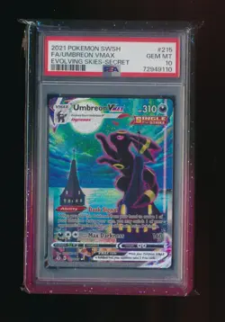PSA 10 UMBREON VMAX 2021 POKEMON SWORD & SHIELD EVOLVING SKIES SECRET FULL ART - Image 1