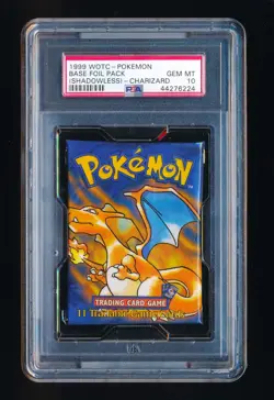 PSA 10 1999 POKEMON BASE SET SHADOWLESS CHARIZARD ART BOOSTER SEALED PACK GEM MT - Image 1