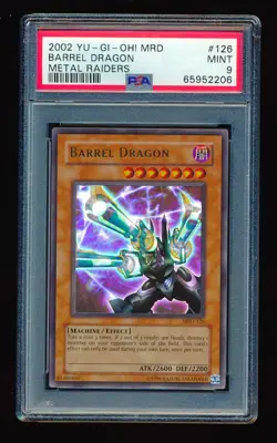 PSA 9 BARREL DRAGON 2002 YU-GI-OH! MRD METAL RAIDERS HOLO MRD-126 MINT CONDITION - Image 1