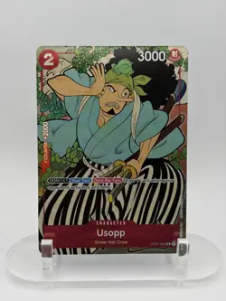 One Piece Usopp OP01-004 R Full Art Foil - 1st Anniversary Set NM ENGLISH - Image 1