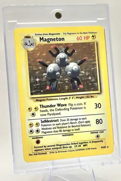 Magneton Base Set Holo Unlimited Rare Pokemon TCG Card 9/102 - Image 4