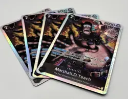 One Piece CCG Marshall.D.Teach 4x Card Playset - ST27-005 SR - English - ALL NM - Image 1