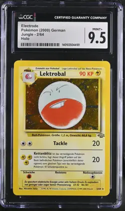 CGC 9.5 MINT+ Electrode (Lektrobal) Jungle German 2/64 Holo Pokemon Card - Image 1