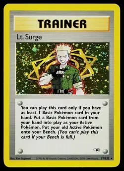 Pokemon Card - Lt. Surge SWIRL Gym Challenge 17/132 Holo Rare - Image 1