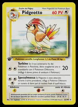 Pokemon Card - Pidgeotto ITALIAN Base Set 22/102 Rare 1st Edition - Image 1