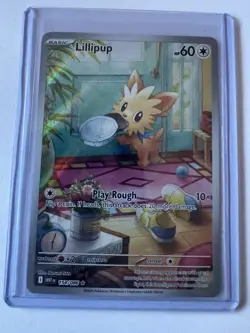 Pokemon TCG Lillipup 154/086 White Flare Illustration Rare Card NM/M Condition - Image 1