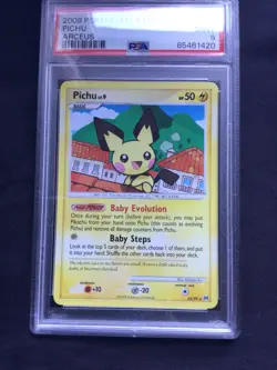 Pokemon Cards: Arceus Rare: Pichu 25/99 PSA 9 - Image 2