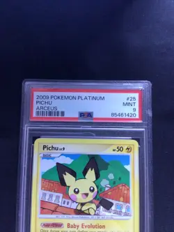 Pokemon Cards: Arceus Rare: Pichu 25/99 PSA 9 - Image 3