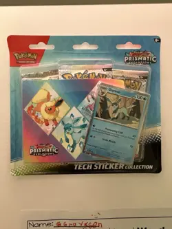 Pokemon TCG Prismatic Evolutions 3 Pack Blister Glaceon Promo Factory Sealed - Image 1